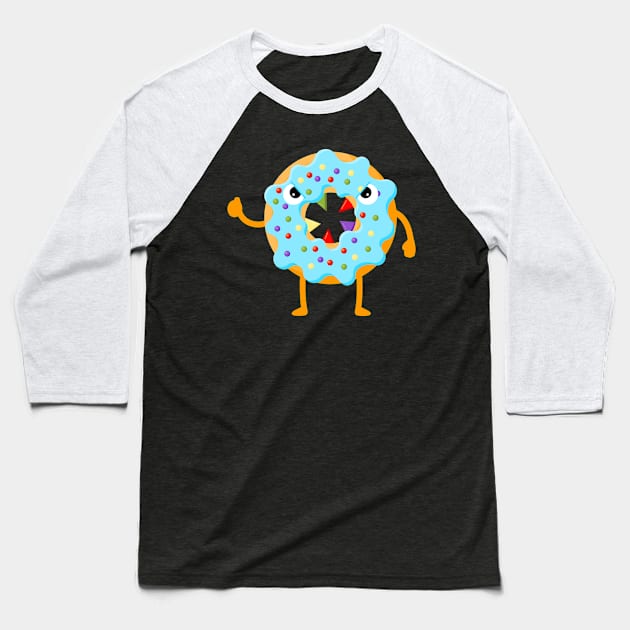 Monster Donut. Baseball T-Shirt by lakokakr